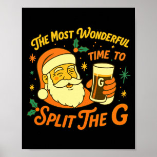 Lustiger Weihnachtsmann-Bier-Weihnachten Teilen Si Poster