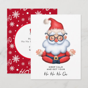 Lustiger Weihnachtsmann Bleib ruhig & bring dein H Feiertagskarte