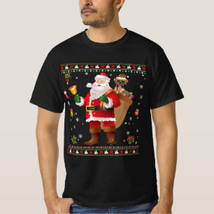 Lustiger Weihnachtsmann-Boxer-Hund Geschenk Frohe  T-Shirt