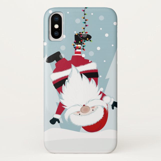 Lustiger Weihnachtsmann Case-Mate iPhone Hülle (Rückseite)