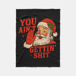 Lustiger Weihnachtsmann, du bekommst keinen Erwach Fleecedecke