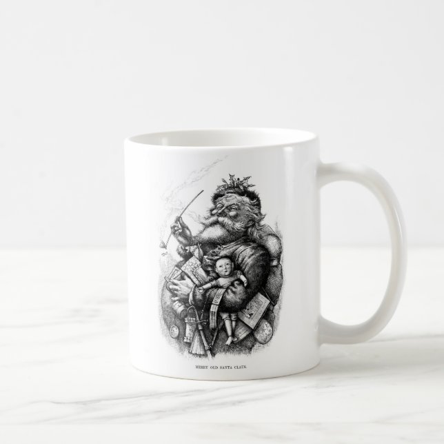 Lustiger Weihnachtsmann durch Thomas- NastTasse Kaffeetasse (Rechts)