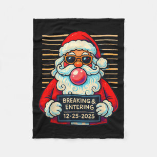 Lustiger Weihnachtsmann Einbruch Weihnachten Fleecedecke
