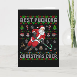 Lustiger Weihnachtsmann Hässliches Weihnachten Eis Karte