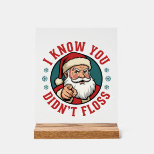 Lustiger Weihnachtsmann hat nicht geflosst Weihnac Acrylschild