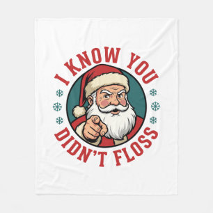 Lustiger Weihnachtsmann hat nicht geflosst Weihnac Fleecedecke