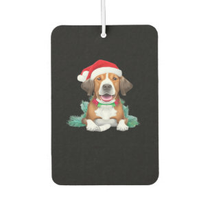 Lustiger Weihnachtsmann-Hund Übergrößen T-Shirt Autolufterfrischer