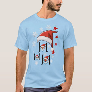 Lustiger Weihnachtsmann-Hut Ho Ho Ho Weihnachten 2 T-Shirt
