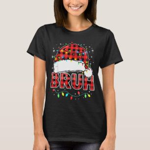 Lustiger Weihnachtsmann-Hut leuchtet Weihnachten T-Shirt