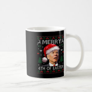 Lustiger Weihnachtsmann Joe Biden Frohe 4. Ostern Kaffeetasse