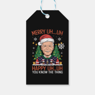 Lustiger Weihnachtsmann Joe Biden Frohe Äh Äh Weih Geschenkanhänger