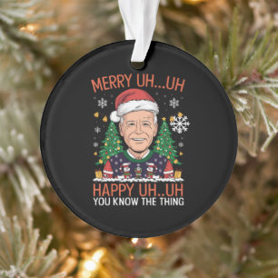 Lustiger Weihnachtsmann Joe Biden Frohe Äh Äh Weih Ornament