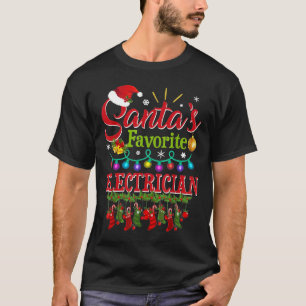 Lustiger Weihnachtsmann Lieblings-Elektriker Weihn T-Shirt