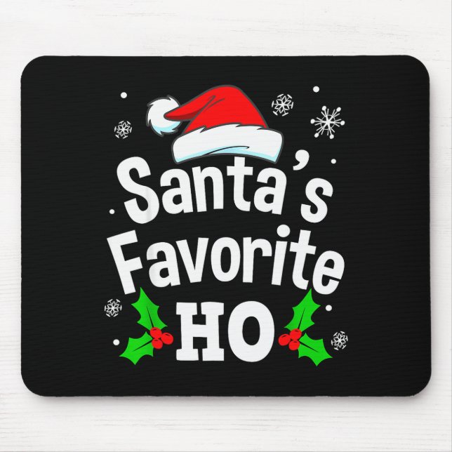 Lustiger Weihnachtsmann Lieblings-Ho-Unartiger Pyj Mousepad (Vorne)