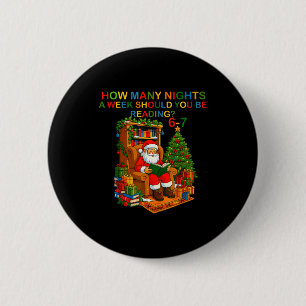 Lustiger Weihnachtsmann liest 67 Meme Tee Weihnach Button