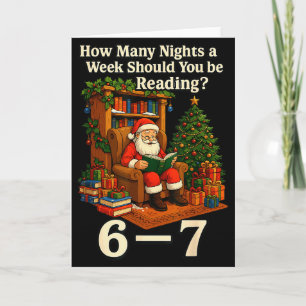 Lustiger Weihnachtsmann liest 67 Meme Tee Weihnach Karte