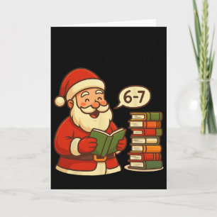 Lustiger Weihnachtsmann liest 67 Meme Tee Weihnach Karte
