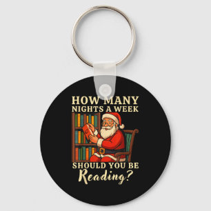Lustiger Weihnachtsmann liest 67 Meme Tee Weihnach Schlüsselanhänger