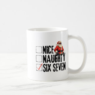 Lustiger Weihnachtsmann Nett Böse Sechs Sieben Mem Kaffeetasse