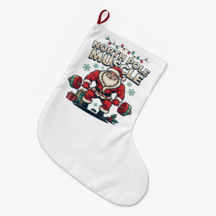 Lustiger Weihnachtsmann Nordpol Muskel Weihnachten Großer Weihnachtsstrumpf