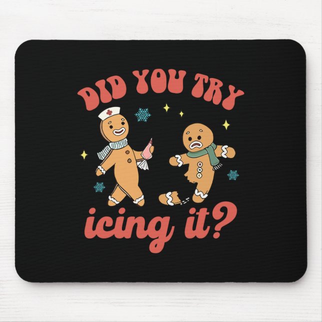 Lustiger Weihnachtsmann-Nurse-Gingerbread-Mann Has Mousepad (Vorne)
