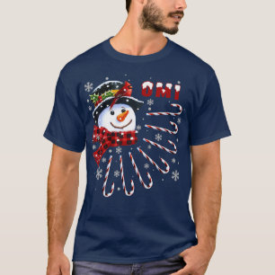 Lustiger Weihnachtsmann-Omi-Schneemann mit Zuckers T-Shirt