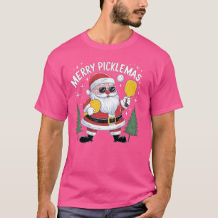 Lustiger Weihnachtsmann-Pickleball-Weihnachten T-Shirt