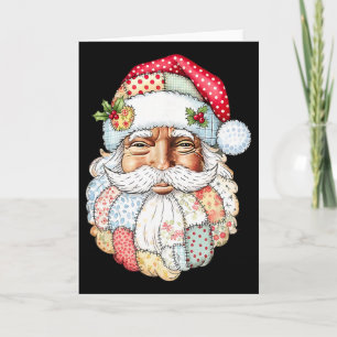 Lustiger Weihnachtsmann-Quilt-Weihnachtsgrafik für Karte