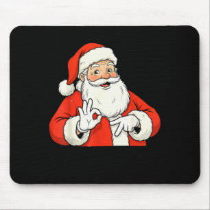 Lustiger Weihnachtsmann sagt sechs sieben Weihnach Mousepad