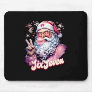 Lustiger Weihnachtsmann sagt sechs sieben Weihnach Mousepad