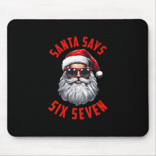 Lustiger Weihnachtsmann sagt sechs sieben Weihnach Mousepad