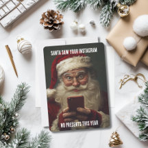Lustiger Weihnachtsmann sah dein Instagram Keine G