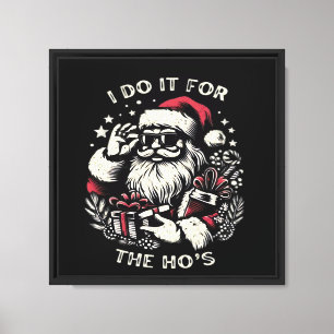Lustiger Weihnachtsmann Santa Claus Ich mache es f Leinwanddruck