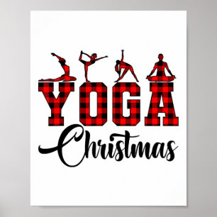 Lustiger Weihnachtsmann Santa Claus meditiert Yoga Poster
