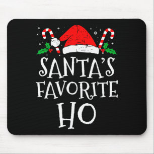 Lustiger Weihnachtsmann Santa Lieblings-Ho-Unartig Mousepad