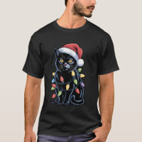 Lustiger Weihnachtsmann Schwarze Katze Weihnachtsb