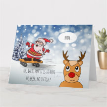 Lustiger Weihnachtsmann Skateboard Weihnachten Hum