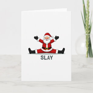 Lustiger Weihnachtsmann Slay Weihnachtskarte Inter Karte