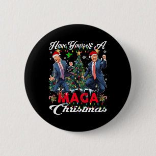 Lustiger Weihnachtsmann Trump Have Yourself A Merr Button