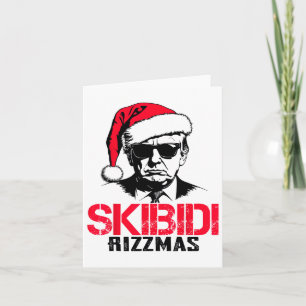Lustiger Weihnachtsmann Trump Skibidi Rizzmas Die  Karte
