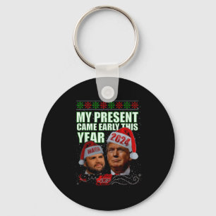 Lustiger Weihnachtsmann Trump Weihnachten kam früh Schlüsselanhänger