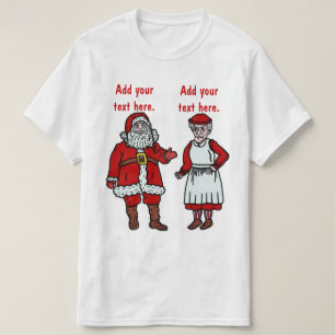 Lustiger Weihnachtsmann u. Frau Christmas T-Shirt