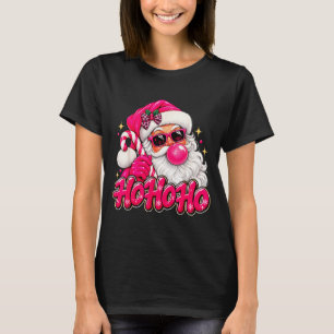 Lustiger Weihnachtsmann Weihnachten rosa Sonnenbri T-Shirt