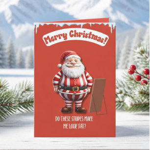 Lustiger Weihnachtsmann-Weihnachtskarte Feiertagskarte