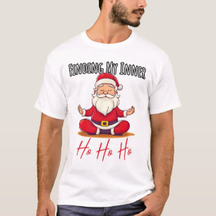 Lustiger Weihnachtsmann Yoga Weihnachten Lotus Pos T-Shirt