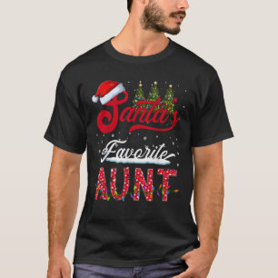 Lustiger Weihnachtsmanns Lieblings-Tante Familien- T-Shirt