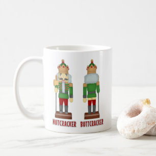 Lustiger Weihnachtsnussknacker Buttcracker Kaffeetasse