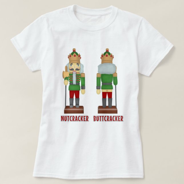 Lustiger Weihnachtsnussknacker Buttcracker T-Shirt (Design vorne)