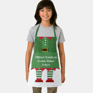 Lustiger Weihnachtsplätzchen-Macher-Hilfe-Elf Grün Schürze
