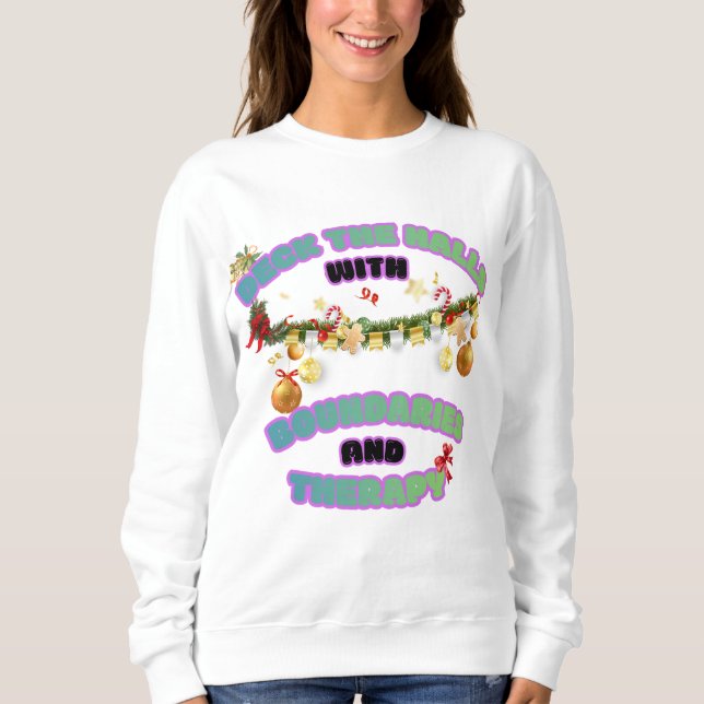 Lustiger Weihnachtspullover Sweatshirt (Vorderseite)